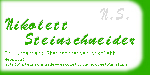 nikolett steinschneider business card